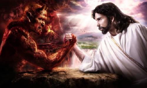 Cristo lucha contra el Mal