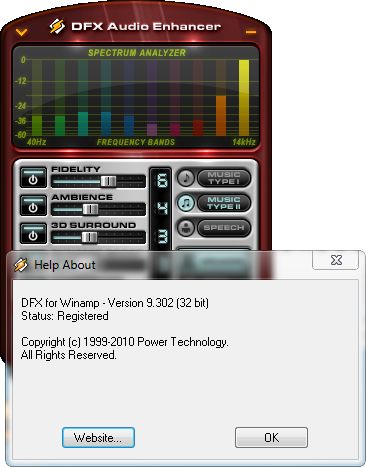 DFX Audio Enhancer ver 9.302 for Windows Media Player(32/64) + Winamp