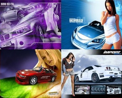 Girls Auto Wallpapers Pack