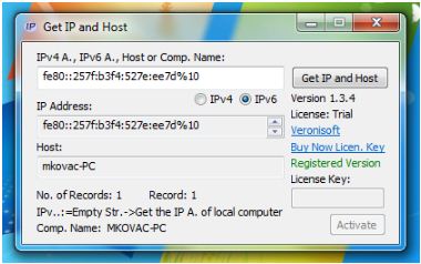 Veronisoft Get IP and Host v1.3.8